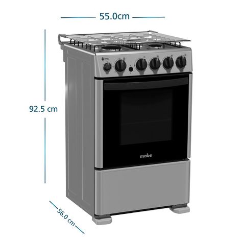 Cocina de Piso a Gas 55 cm Silver Mabe CMC5530AG1-1