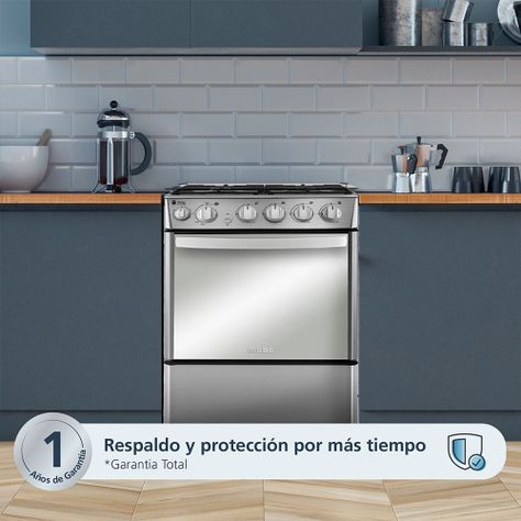 Cocina de Piso a Gas 55 cm Inox Mabe CMC5540FX1-2