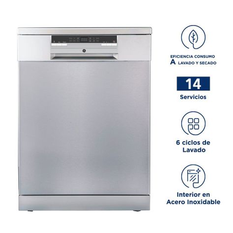 Lavavajillas Portátil 14 Cubiertos Inoxidable GE GLV14FSITSS0-1