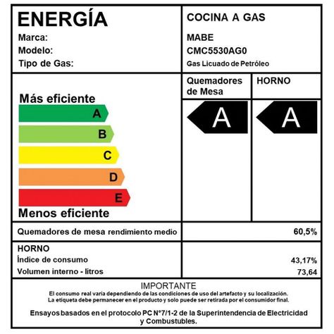 Cocina de Piso a Gas 55 cm Silver Mabe CMC5530AG0-9