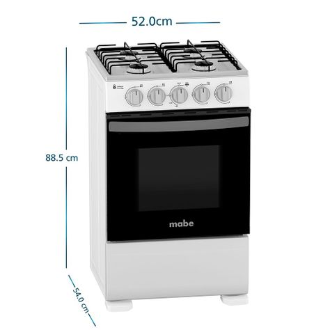 Cocina de Piso a Gas 51 cm Blanco Mabe CMC20ABX-7-1