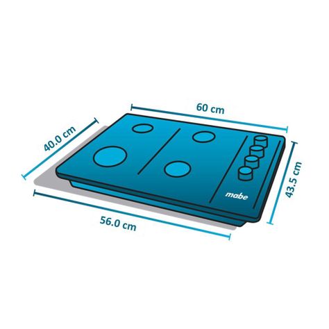 Encimera De Empotre A Gas 60cm Inox Mabe Cmg6044sd-1cl-5