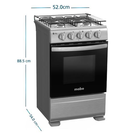 Cocina de Piso a Gas 51 cm Inox Mabe CMC5110AX1-1