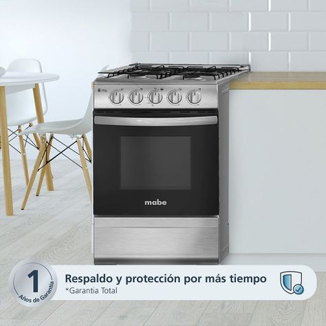 Cocina de Piso a Gas 51 cm Inox Mabe CMC5110AX1-3