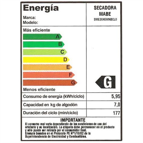 Secadora Eléctrica Frontal 20 Kg Blanca Mabe SME26N5MNBCL0-3
