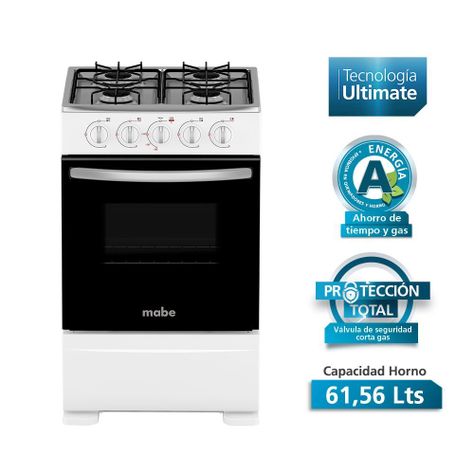 Cocina De Piso A Gas 52cm Blanca Mabe Cmc20abx-6-6