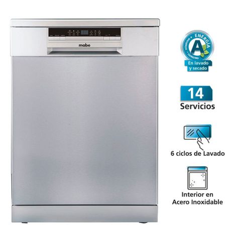 Lavavajillas Portátil 14 Cubiertos Inox Mabe MLV14FSITSS0-5