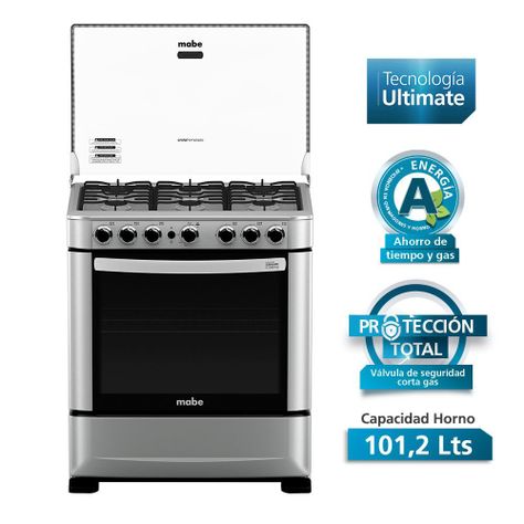 Cocina De Piso A Gas 76cm Silver Mabe Andes7620ag0-7