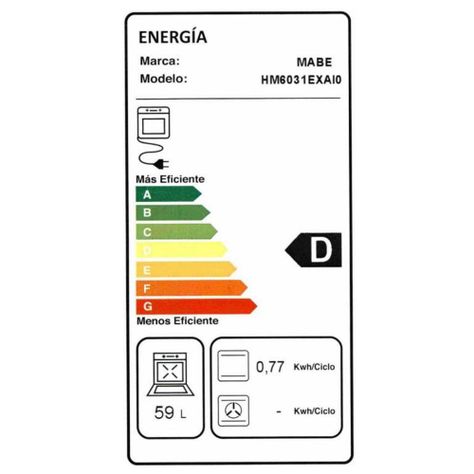 Horno de empotre eléctrico a 220v Inox Mabe HM6031EXAI0-3