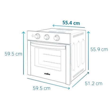 Horno de empotre eléctrico a 220v Inox Mabe HM6031EXAI0-4
