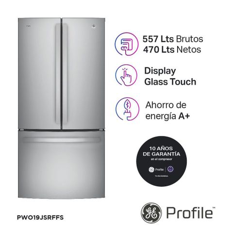 Refrigerador French Door 470l Netos Stainless Ge Pwo19jsrffs-1