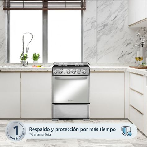 Cocina de Piso a Gas 55 cm Inox Mabe CMC5540FX0-3