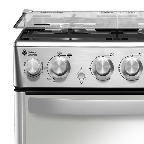 Cocina de Piso a Gas 55 cm Inox Mabe CMC5540FX0-7