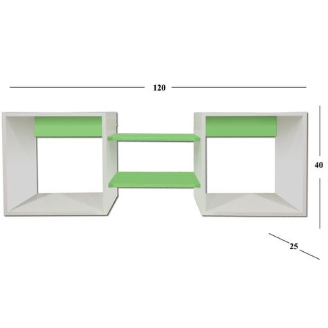 Repisa Cubo Verde Menta-0