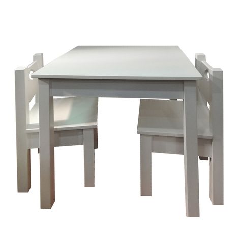 Mesa 2 sillas Blanco Flor-0
