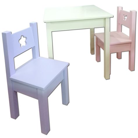Mesa 2 sillas Crema Lila-2
