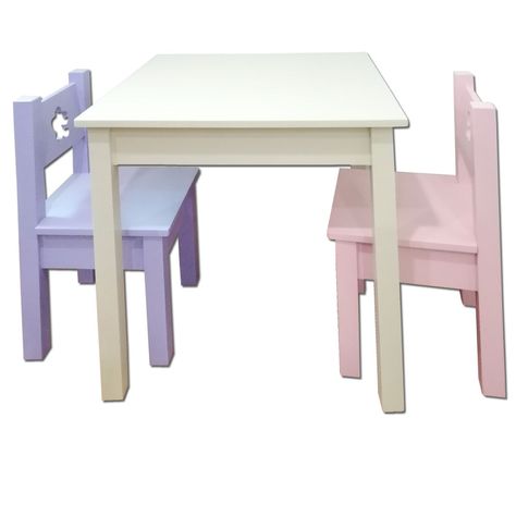 Mesa 2 sillas Crema Lila-1