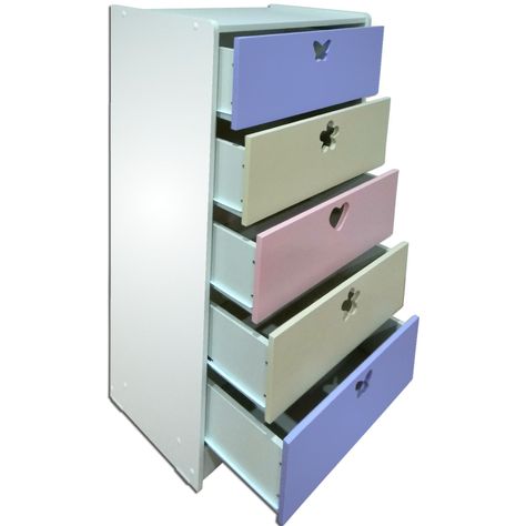 Cajonera 5 C Crema Lila-1