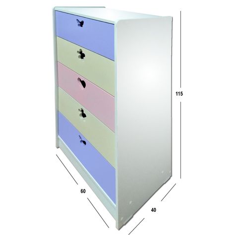 Cajonera 5 C Crema Lila-2
