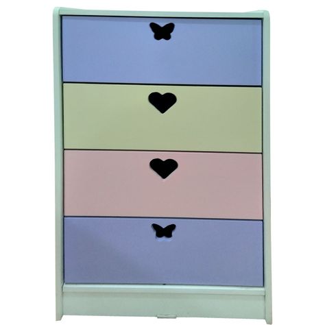 Cajonera 4 C Crema Lila-1