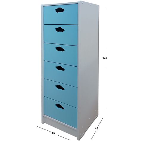 Cajonera 6 C Celeste Auto Slim-2