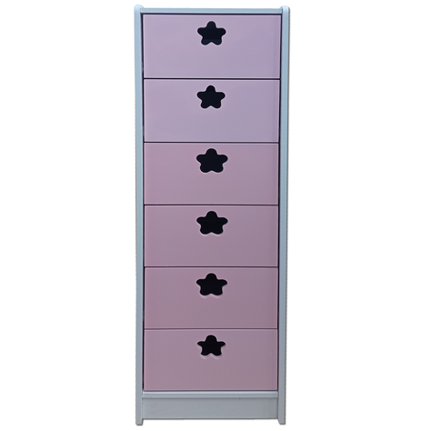 Cajonera 6 C Rosado Flor Slim-2