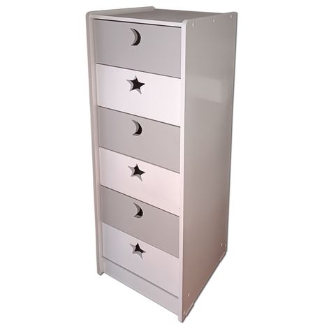 Cajonera 6 C Blanco Gris Slim-1