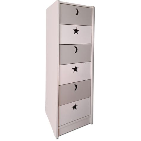 Cajonera 6 C Blanco Gris Slim-3