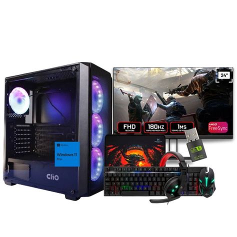 Pc Gamer Ryzen 5 5600 +16GB + RTX4060 +1TB + Parlante + Monitor + P4MB-0