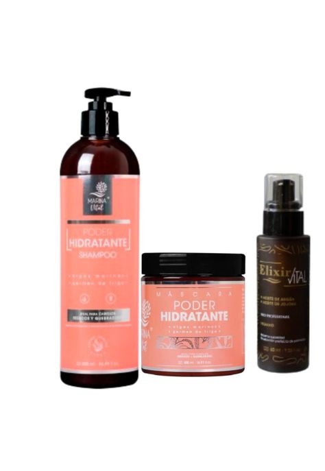 Shampoo Hidratante, Mascara Poder Hidratante y Serum Elixir-0