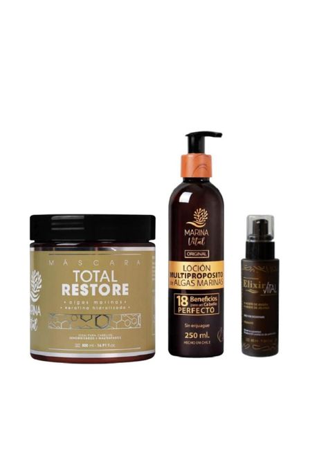 Mascara Restauradora, Locion Multiproposito Y Serum Elixir-0