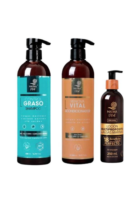 Shampoo Control Graso, Acondicionador Y Locion Multiproposito-0