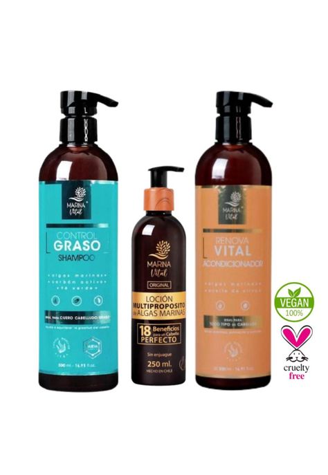 Shampoo Control Graso, Acondicionador Y Locion Multiproposito-2