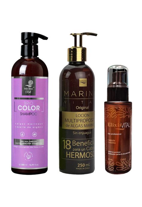Shampoo Briocolor, Locion Multiproposito y Serum Elixir-0