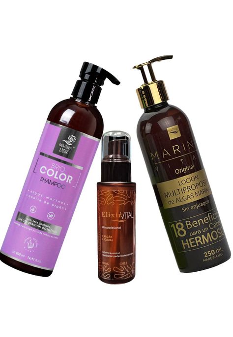 Shampoo Briocolor, Locion Multiproposito y Serum Elixir-1