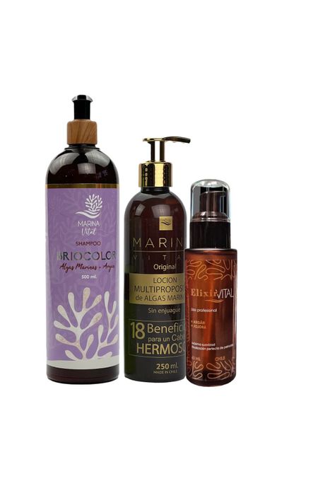 Shampoo Briocolor, Locion Multiproposito y Serum Elixir-2