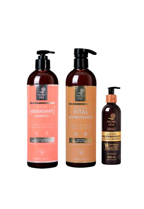Shampoo Poder Hidratante, Acondicionador Y Locion Multipropo-0