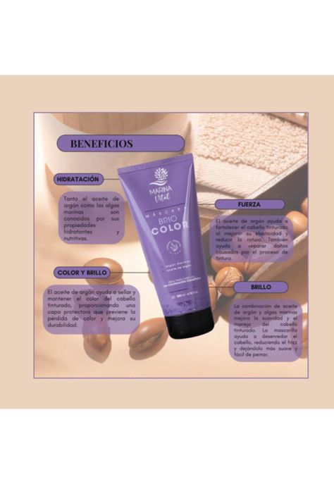 Shampoo 500 ml  y Máscara Briocolor 200 ml Marina Vital -2