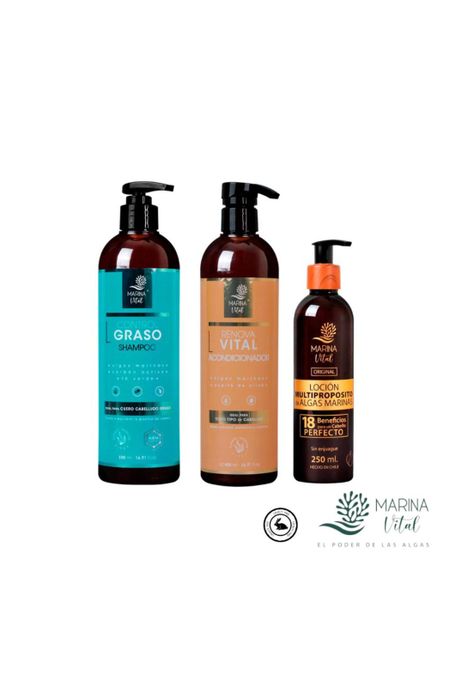 Shampoo Control Graso, Acondicionador Y Locion Multiproposito-0