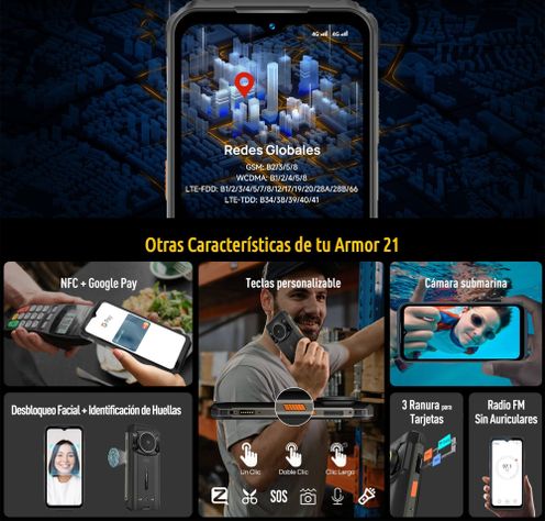 Ulefone Power Armor 21 - Celular Resistente Sonido Potente-6