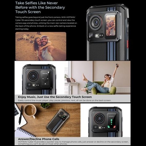 HOTWAV Cyber 15 - Smartphone Resistente con Cámara de 200MP-5