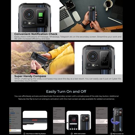 HOTWAV Cyber 15 - Smartphone Resistente con Cámara de 200MP-6