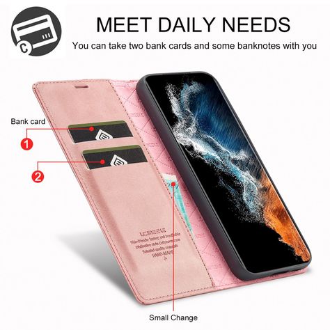 Para: Galaxy S23 Plus (S23+), Funda Estuche Cuero Tarjeta-4