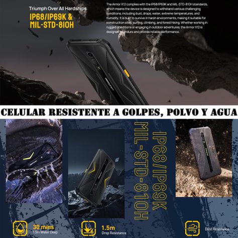 Armor X12 - Rugged Resistente: Golpes Polvo y Agua-2