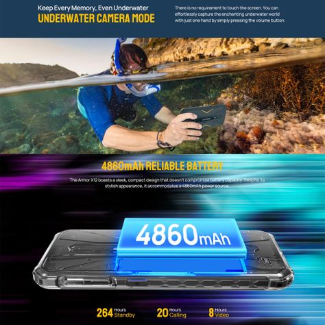 Armor X12 - Rugged Resistente: Golpes Polvo y Agua-5