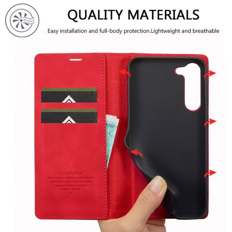 Para: Galaxy S23 - Funda Estuche Cuero Guarda Tarjetas-2