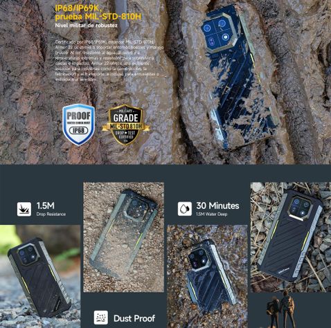 Armor 22 - Rugged Resistente: Golpes Polvo y Agua-2
