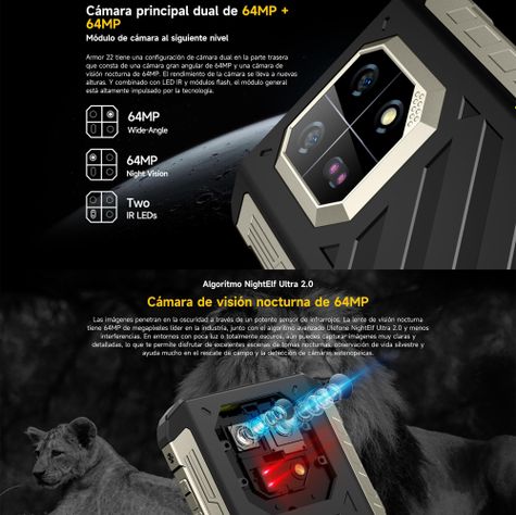 Armor 22 - Rugged Resistente: Golpes Polvo y Agua-3