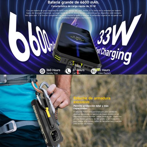 Armor 22 - Rugged Resistente: Golpes Polvo y Agua-6