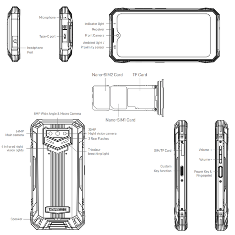 Doogee S89 - Celular Resistente, Bateria 12.000mAh-6